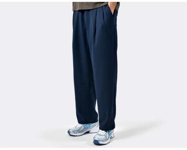 Dime Pleated Twill Pants Charcoal Blue