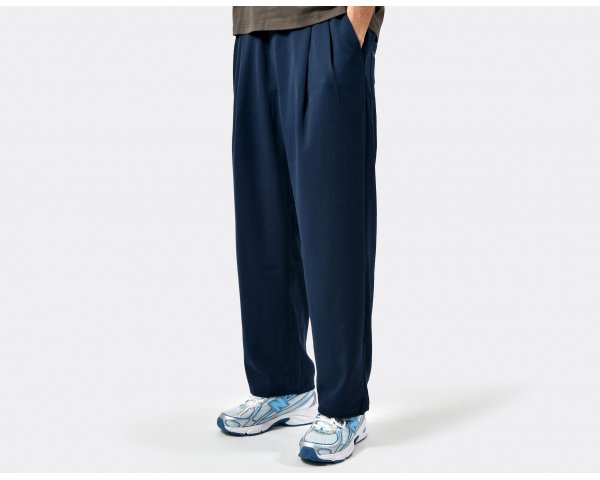 Dime Pleated Twill Pants Charcoal Blue