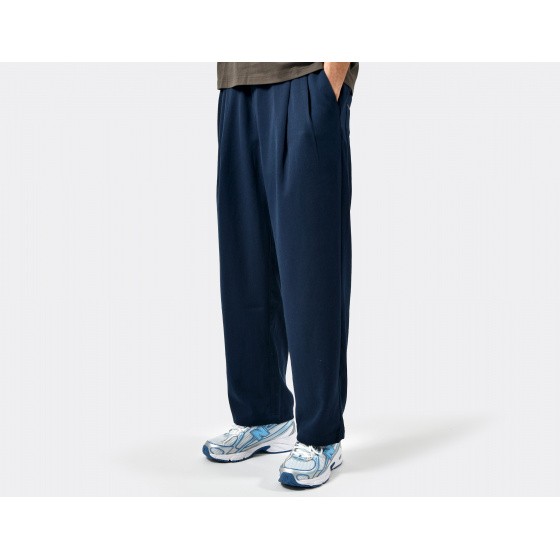 Dime Pleated Twill Pants Charcoal Blue