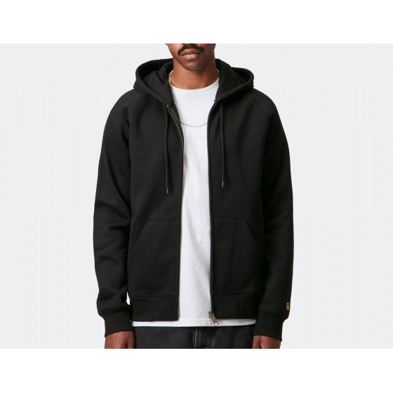 Carhartt WIP Hooded Chase Jacket Black Gold