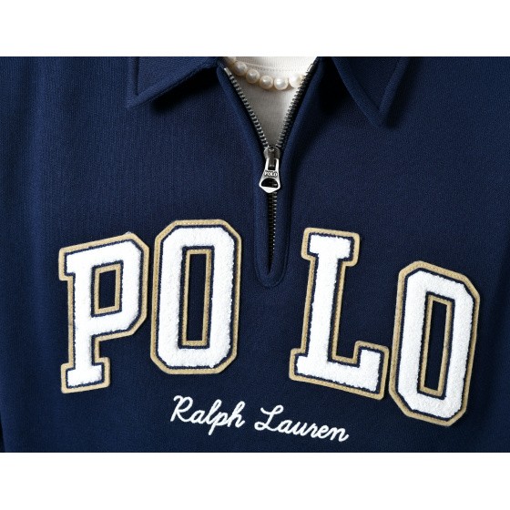 Polo Ralph Lauren Fleece Collared Sweatshirt Cruise Navy