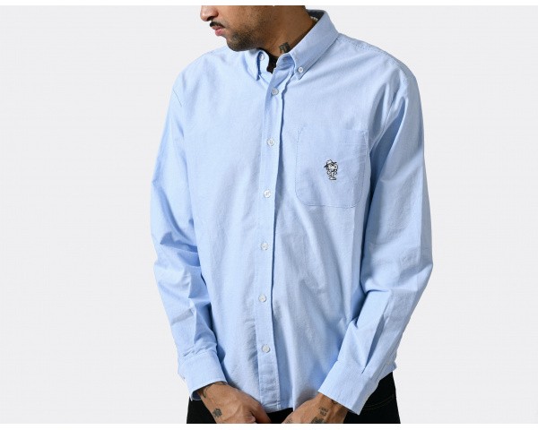 Butter Peanuts Spike Oxford Shirt Blue