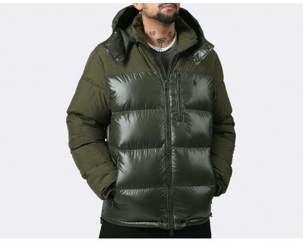 Polo Ralph Lauren Gorham Two-Tone Down Jacket Dark Loden