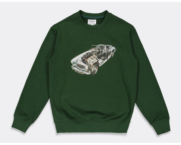 The Loose Company Car Crewneck Dark Green