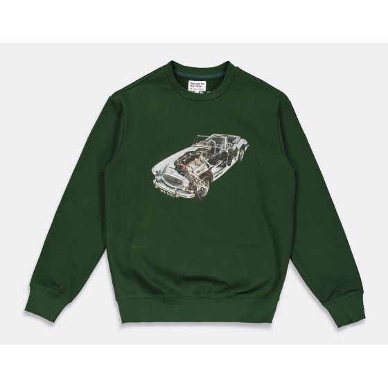 The Loose Company Car Crewneck Dark Green