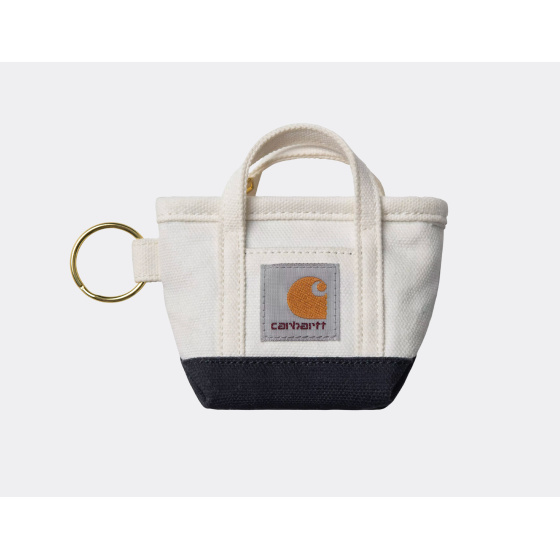 Carhartt WIP Mini Tote Bag Keychain Natural Blue