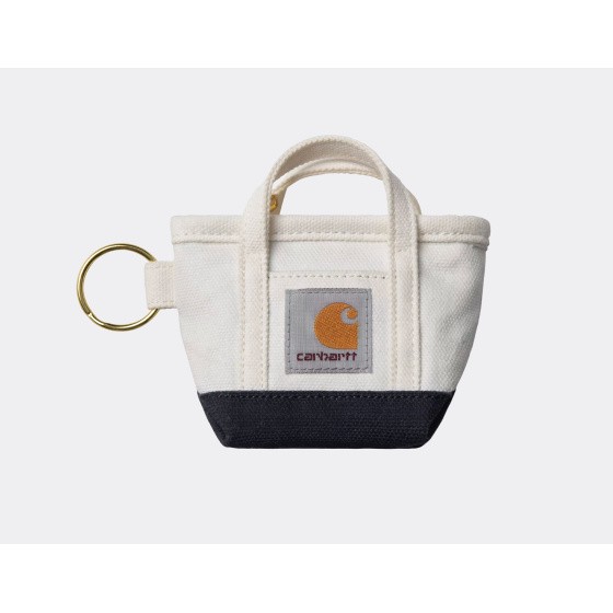 Carhartt WIP Mini Tote Bag Keychain Natural Blue