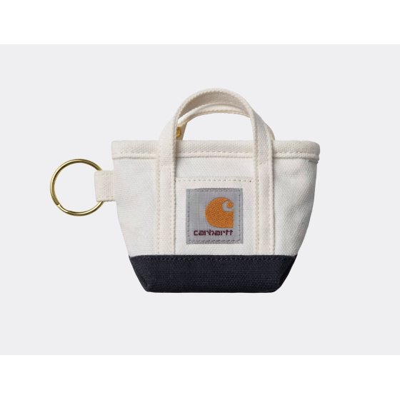 Carhartt WIP Mini Tote Bag Keychain Natural Blue