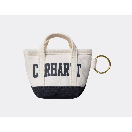 Carhartt WIP Mini Tote Bag Keychain Natural Blue