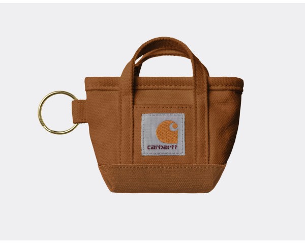Carhartt WIP Mini Tote Bag Keychain Hamilton Brown