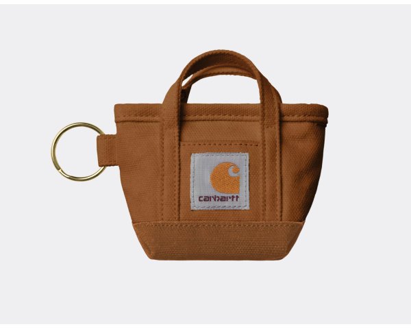Carhartt WIP Mini Tote Bag Keychain Hamilton Brown