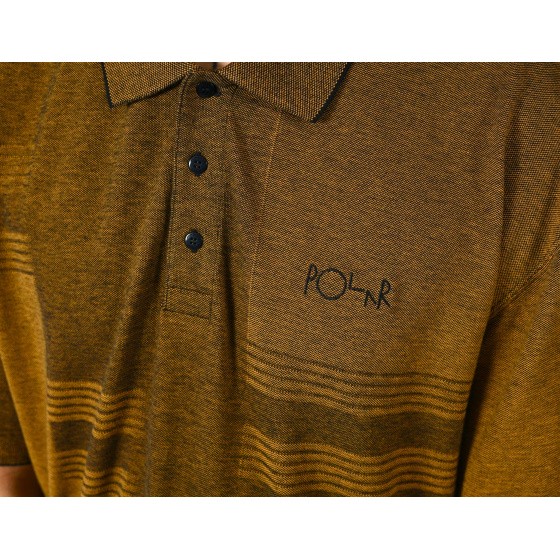 Polar Surf Polo Shirt Pique Black Caramel