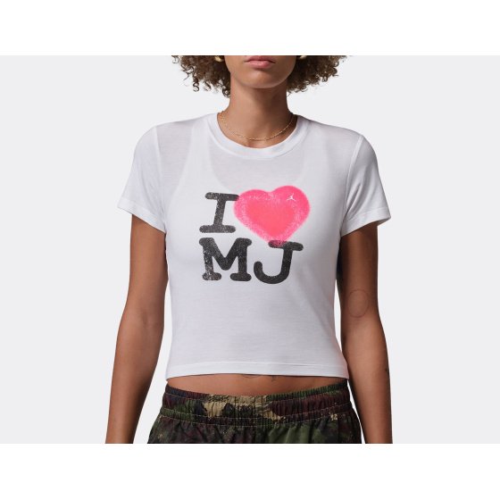 Jordan W I Love MJ T-Shirt White