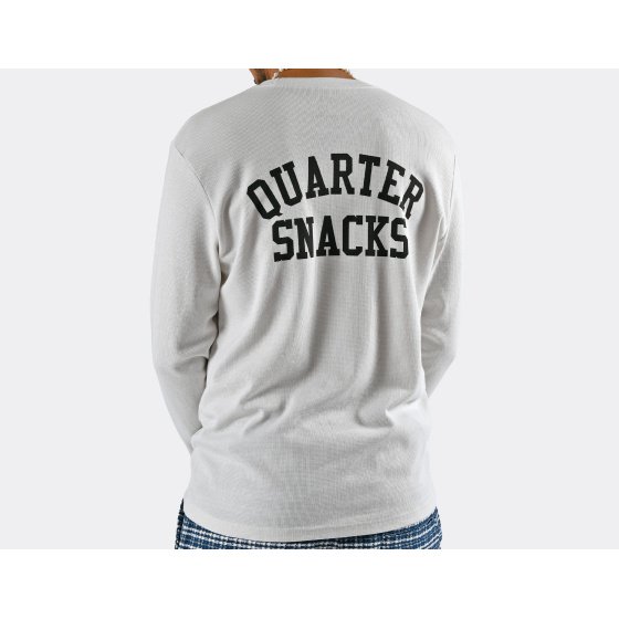 Quartersnacks Printed Thermal LS T-Shirt Bone