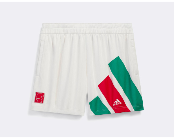 adidas Brain Dead Disney Football Short Chalk White
