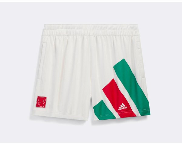 adidas Brain Dead Disney Football Short Chalk White