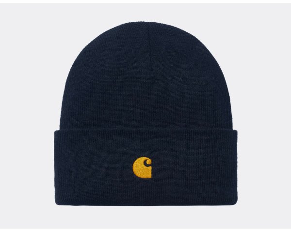 Carhartt WIP Chase Beanie Dark Navy Gold