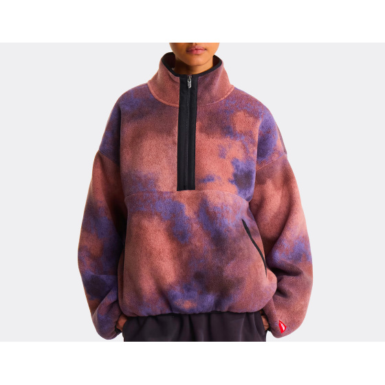The North Face Red Box Printed 1/2 Zip Fleece Grounded Plum