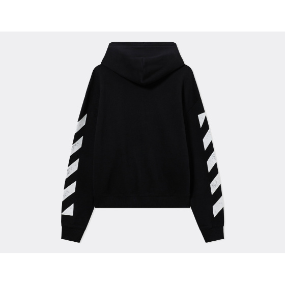 L/AB c/o Off-White Core Diagonal Zip Hoodie Black