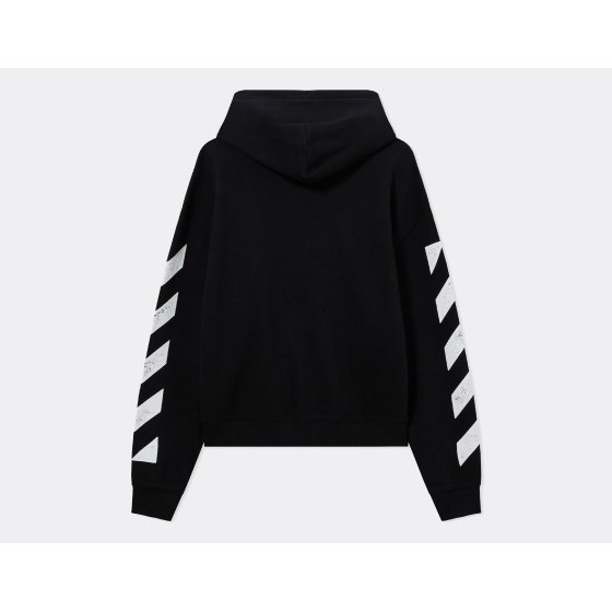 L/AB c/o Off-White Core Diagonal Zip Hoodie Black
