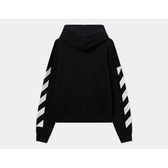 L/AB c/o Off-White Core Diagonal Zip Hoodie Black
