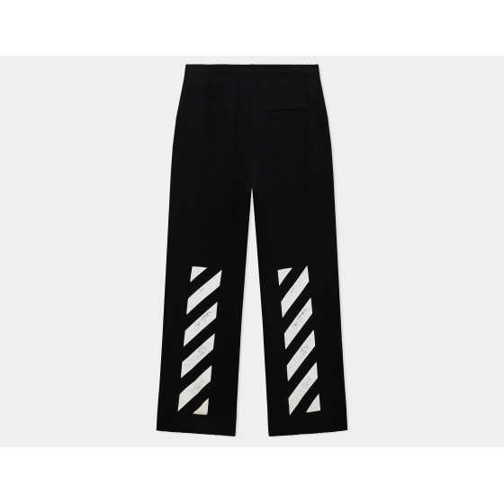 L/AB c/o Off-White Core Diagonal Fleece Sweatpants Black