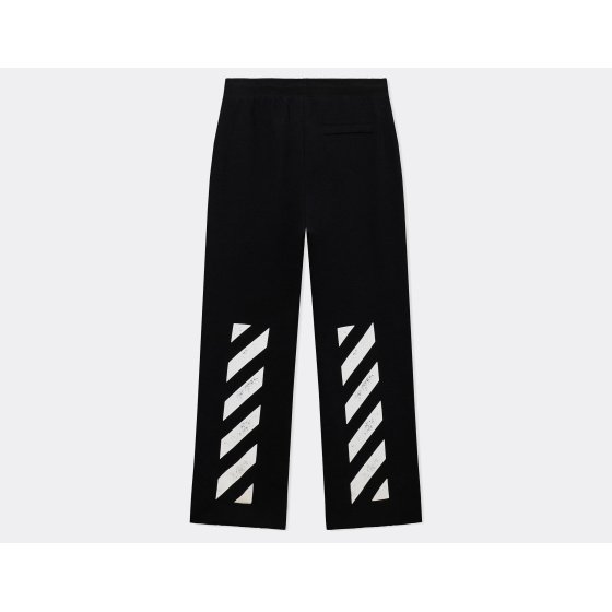 L/AB c/o Off-White Core Diagonal Fleece Sweatpants Black