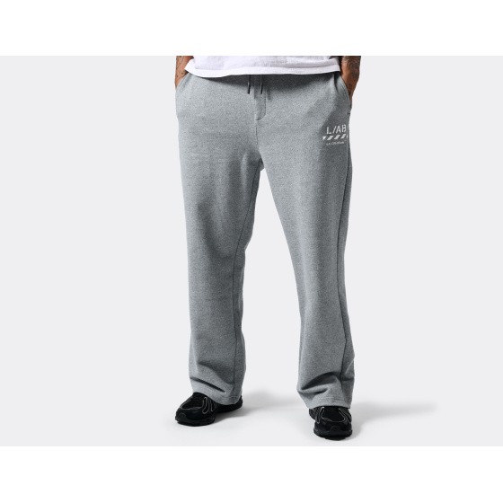 L/AB c/o Off-White Core Diagonal Fleece Sweatpants Heather Grey