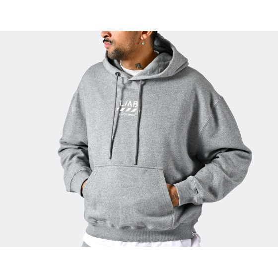 L/AB c/o Off-White Core Diagonal Hoodie Heather Grey
