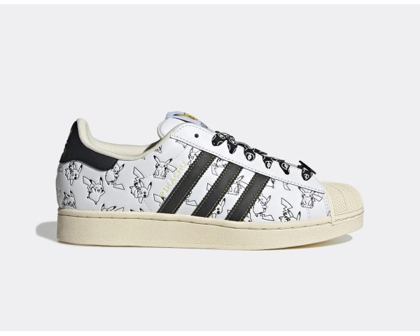 adidas Superstar 2 Pokemon Pikachu White