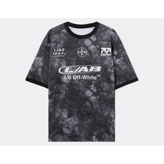 L/AB c/o Off-White Camo Soccer Jersey Black
