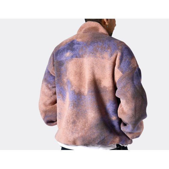 The North Face Red Box Printed 1/2 Zip Fleece Grounded Plum