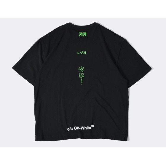 L/AB c/o Off-White Stacked T-Shirt Black