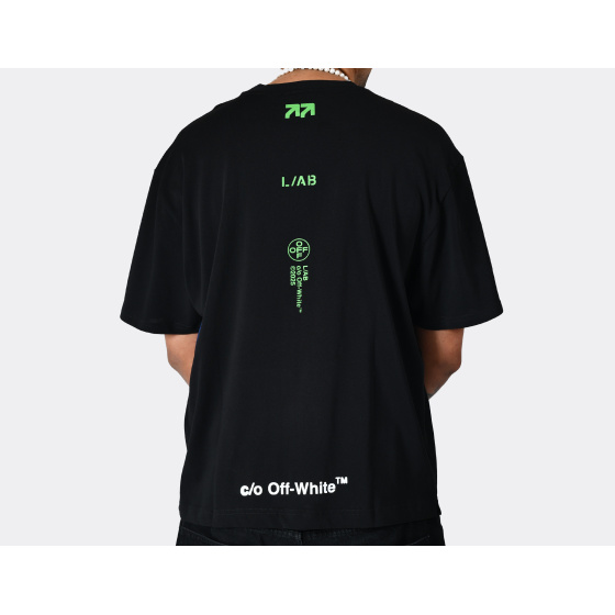 L/AB c/o Off-White Stacked T-Shirt Black