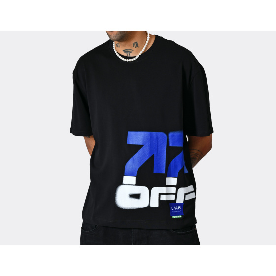 L/AB c/o Off-White Stacked T-Shirt Black