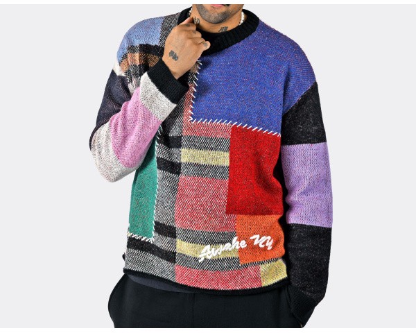 Awake NY Patchwork Sweater Multicolor