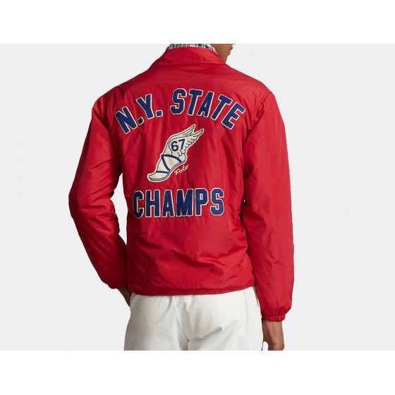 Polo Ralph Lauren Water Repellent Coach Jacket Red