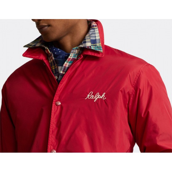 Polo Ralph Lauren Water Repellent Coach Jacket Red