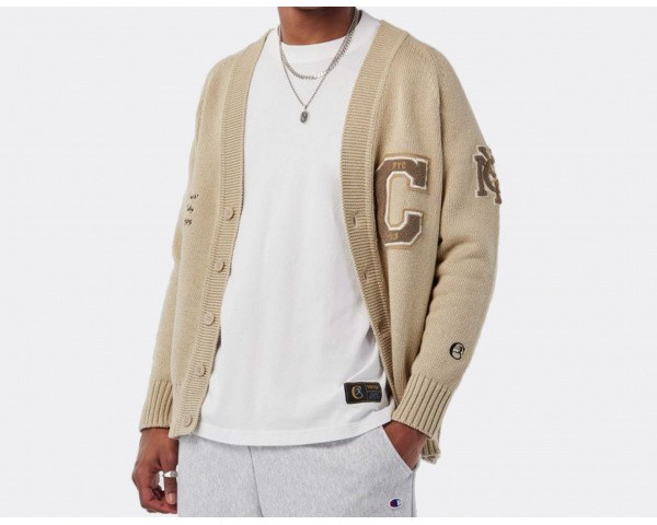 Champion Reverse Weave NYC Varsity Cardigan Silver