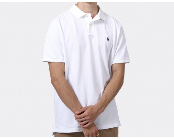 Polo Ralph Lauren Classic Fit Polo Shirt White Navy