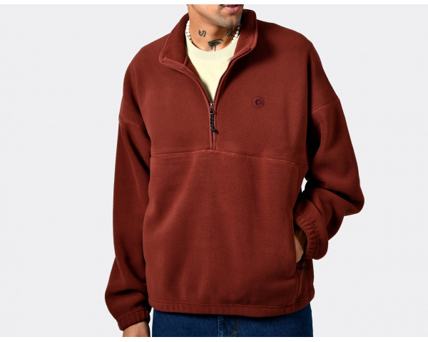 Polar Ivan Half Zip Sweater Wine