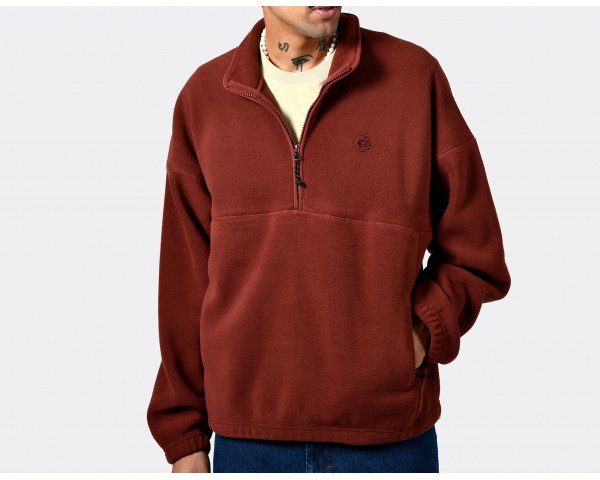 Polar Ivan Half Zip Sweater Wine
