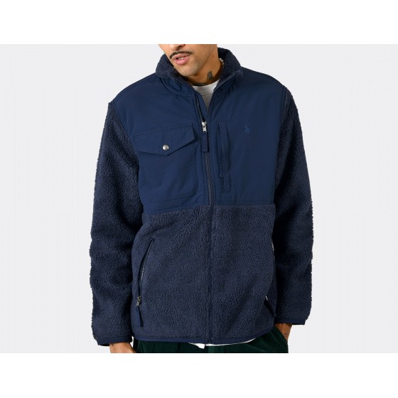 Polo Ralph Lauren Hybrid Fleece Jacket Newport Navy