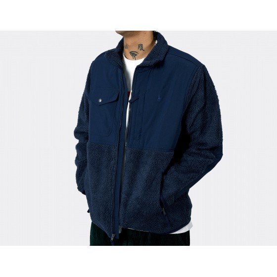 Polo Ralph Lauren Hybrid Fleece Jacket Newport Navy