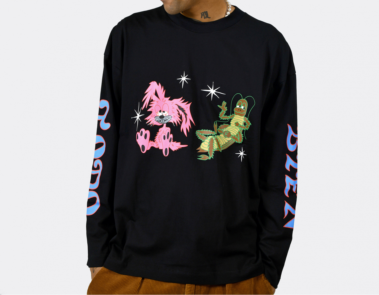 JUNGLE LS01 / SHIRT. COTTON. SATIN ブラックL jungles-jungles-todo-bien-ls-t