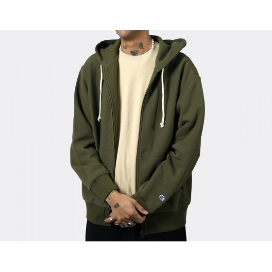 Champion Full Zip Hooded Sweatshirt Green