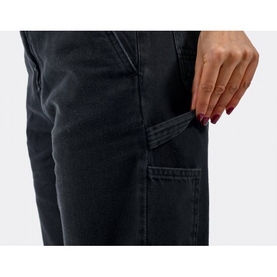 Carhartt WIP W Pierce Pant Straight Black Stone Washed