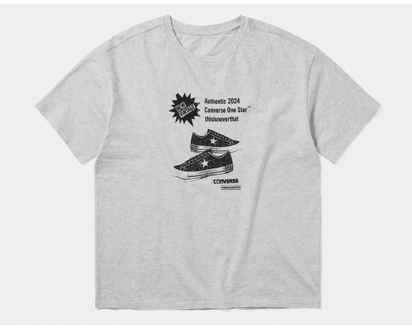 Converse Thisisneverthat One Star T-Shirt Grey Heather